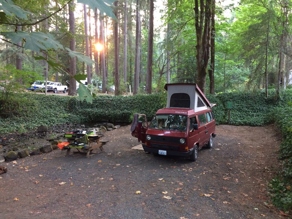 Last campground, the only tent site, in 